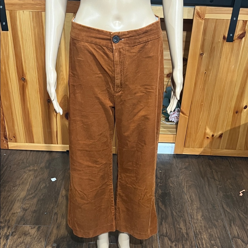 Zara Woman Tan Corduroy Pants
